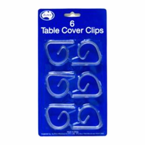 TABLE COVER CLIPS PK6