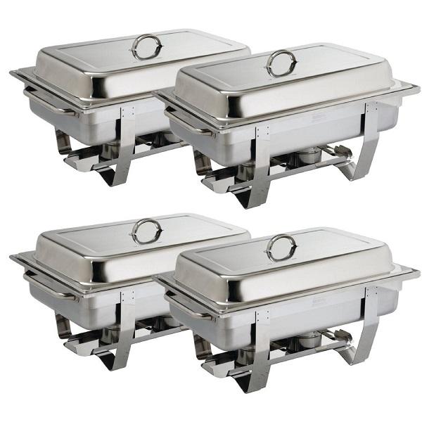 STAINLESS STEEL CHAFER 1/1 COMPLETE SET EACH (CTN 4) - S299