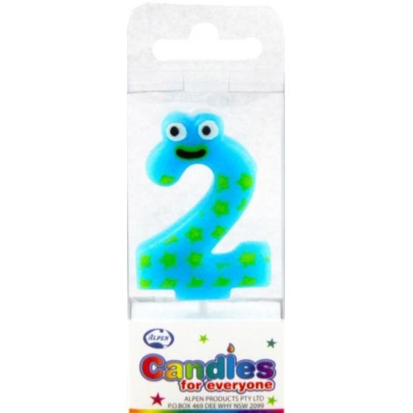 CANDLE NUMBER 2 with eyes - 431242