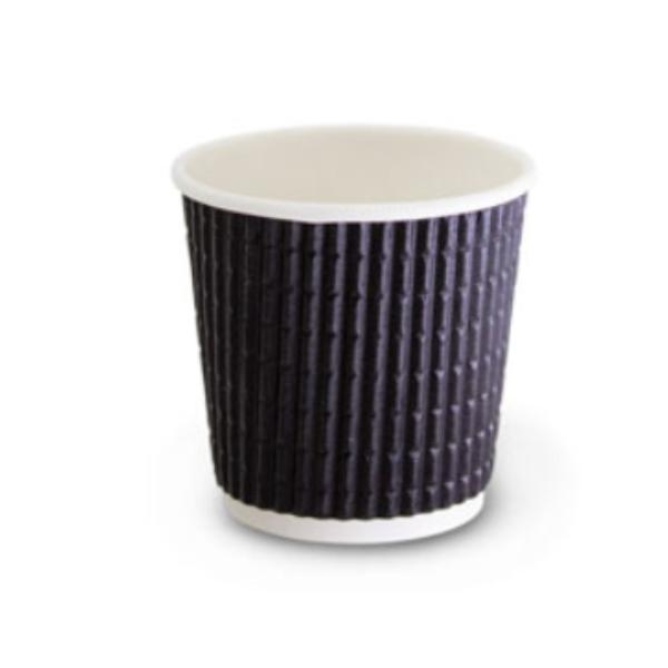CUP 4oz TRAVEL COFFEE BLACK PK25  (CTN500) - 4TWC-C
