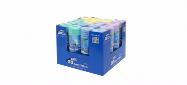 WIPE EASY ROLL 50 EDCO ASS COLOURS - 56110
