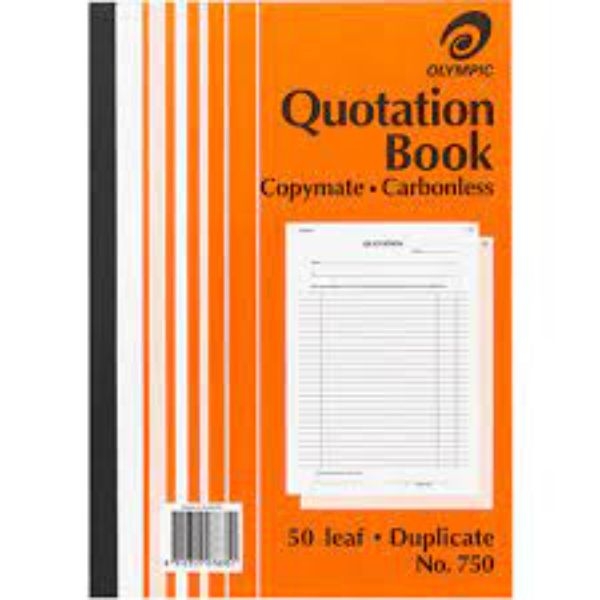 BOOK QUOTE A4 CARBONLESS 750 DUPLICATE - BOOQ750