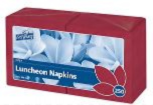 NAPKIN 1PLY LUNCH WINE RED PK 250 (CTN 2500) - CA-NAPL1PWR