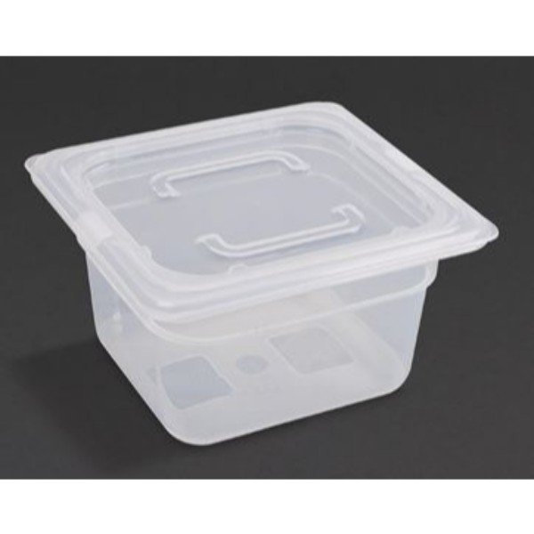 TRAY GN 1/6 POLYPROP 100MM & LID - GJ526