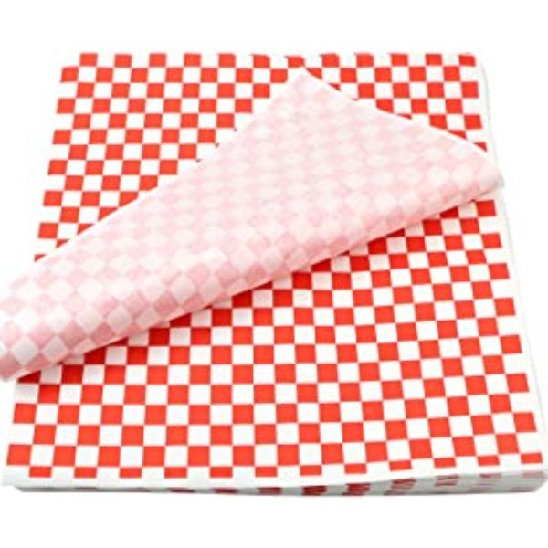 GREASEPROOF RED CHECK HALF (400x330) 800 SHEETS - GPRED