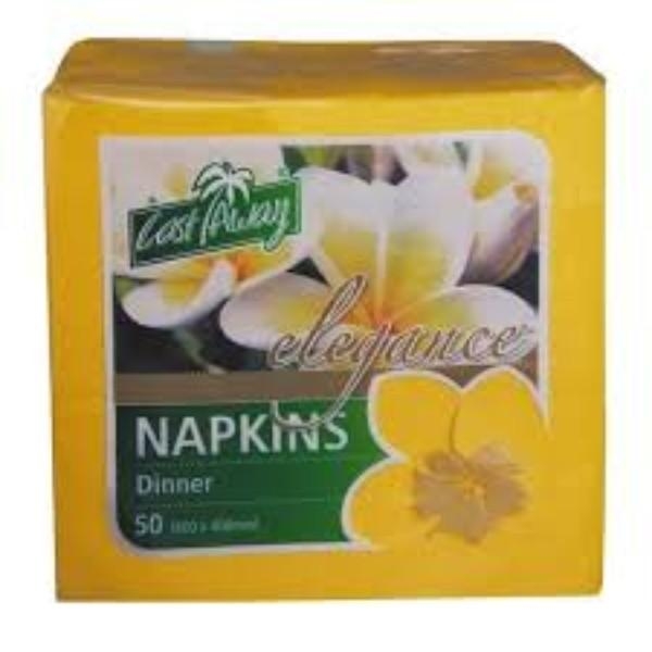 NAPKIN 2PLY DINNER ELEGANCE GOLD (Yellow) PKT50 CTN500 - NAPEDG-PK