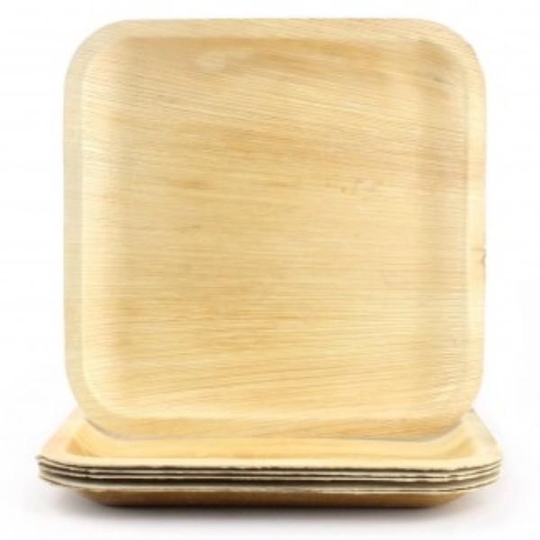 ECO PLATE SMALL SQUARE 180MM PALM LEAF PK25 CTN100 - NCPS6351-PK