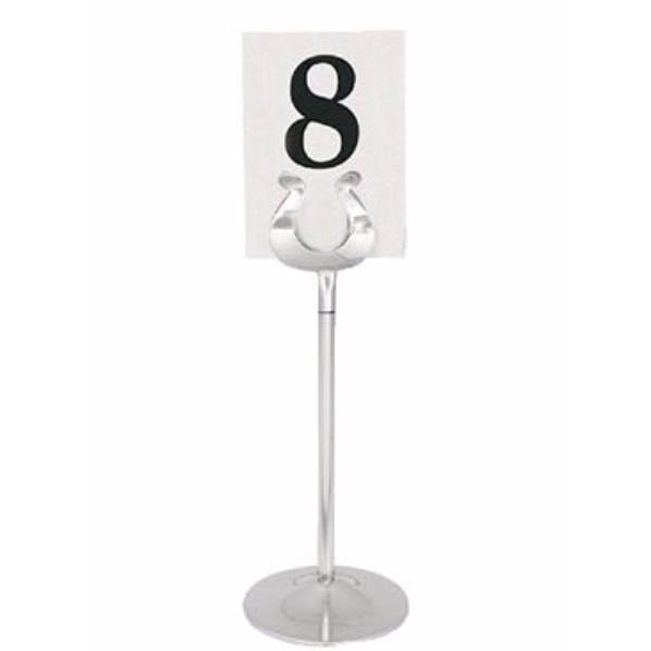 TABLE NUMBER STAND 100MM HARP SHAPE STAINLESS STEEL - P342
