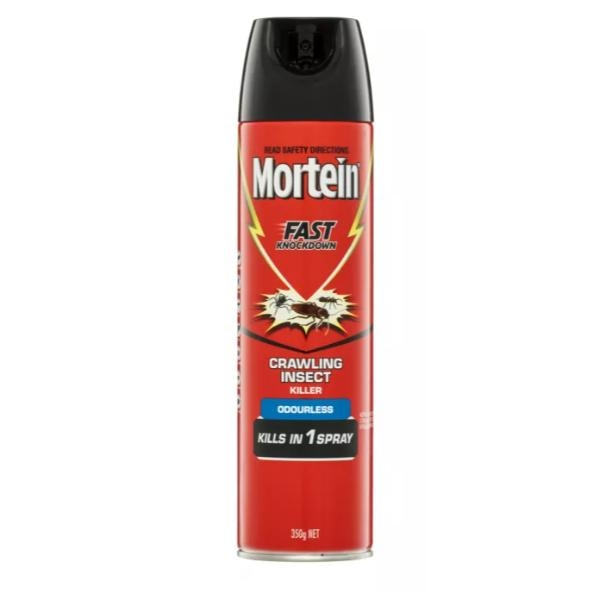 MORTEIN FAST KNOCKDOWN CRAWLING INSECT KILLER ODOURLESS 350G EA (CTN8)