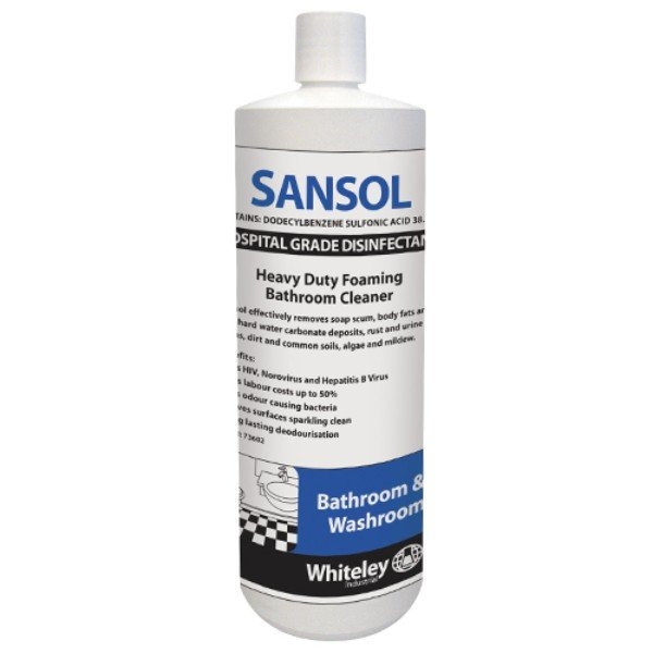SANSOL 1LTR HOSPITAL GRADE DISINFECTANT H/D BATHROOM CLEANER - SAN1L