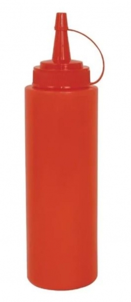 SAUCE BOTTLE SQUEEZE 994ML RED - W833